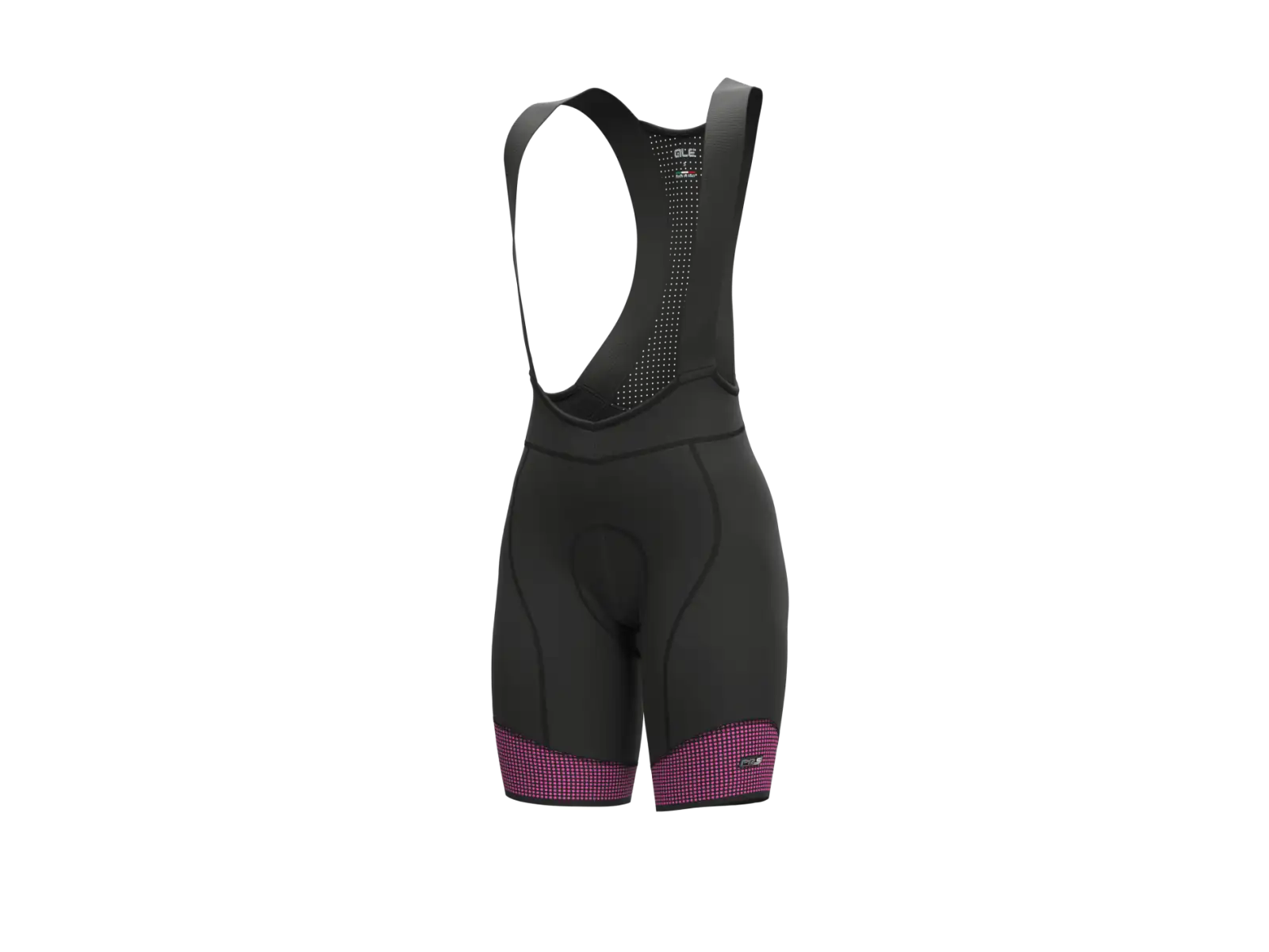 Alé PR-S Master 2.0 Damen Shorts mit Latz und Polsterung Black/Fluo Pink