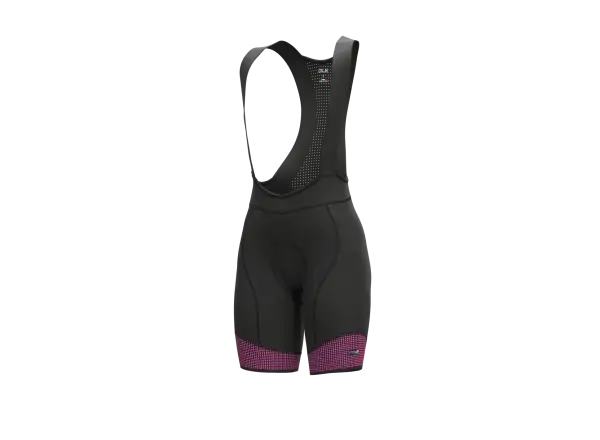 Alé PR-S Master 2.0 Damen Shorts mit Latz und Polsterung Black/Fluo Pink