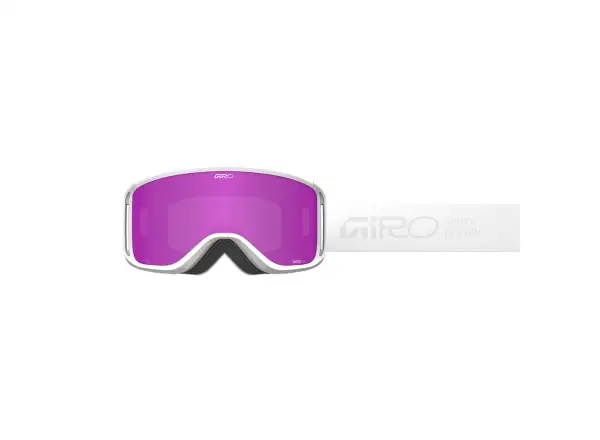 Giro Sagen Damen Skibrille weiß Stacked-Amber Pink/Yellow (2 Gläser)