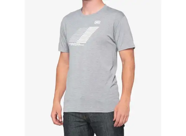 100% Helix Tech Herren-T-Shirt kurzarm Heather Grey