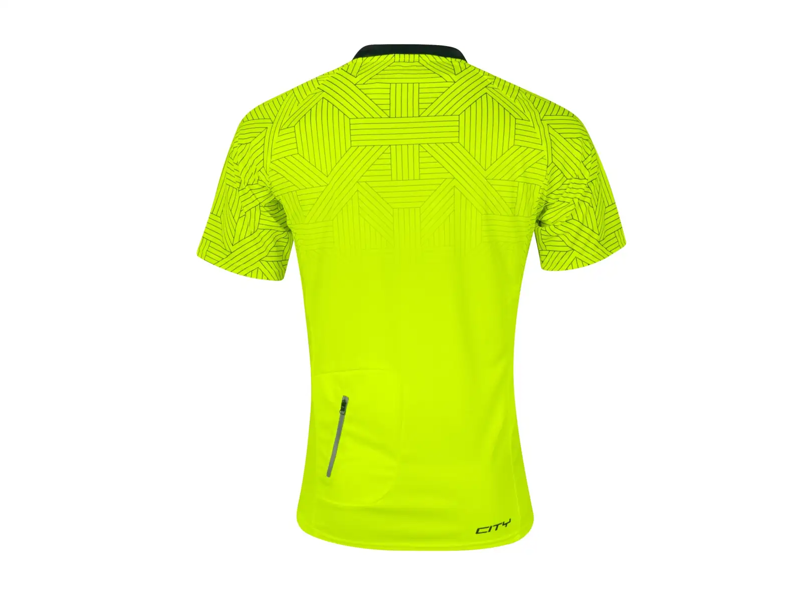 Force City Herrentrikot Kurzarm Fluoreszierend/Schwarz