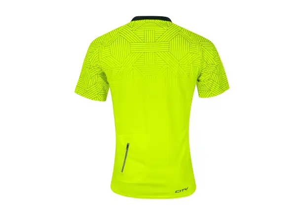Force City Herrentrikot Kurzarm Fluoreszierend/Schwarz
