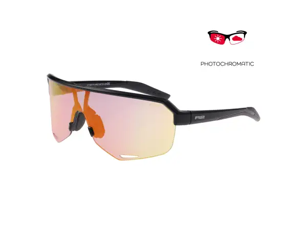 R2 Fluke Brille schwarz/fotochromatisch rot