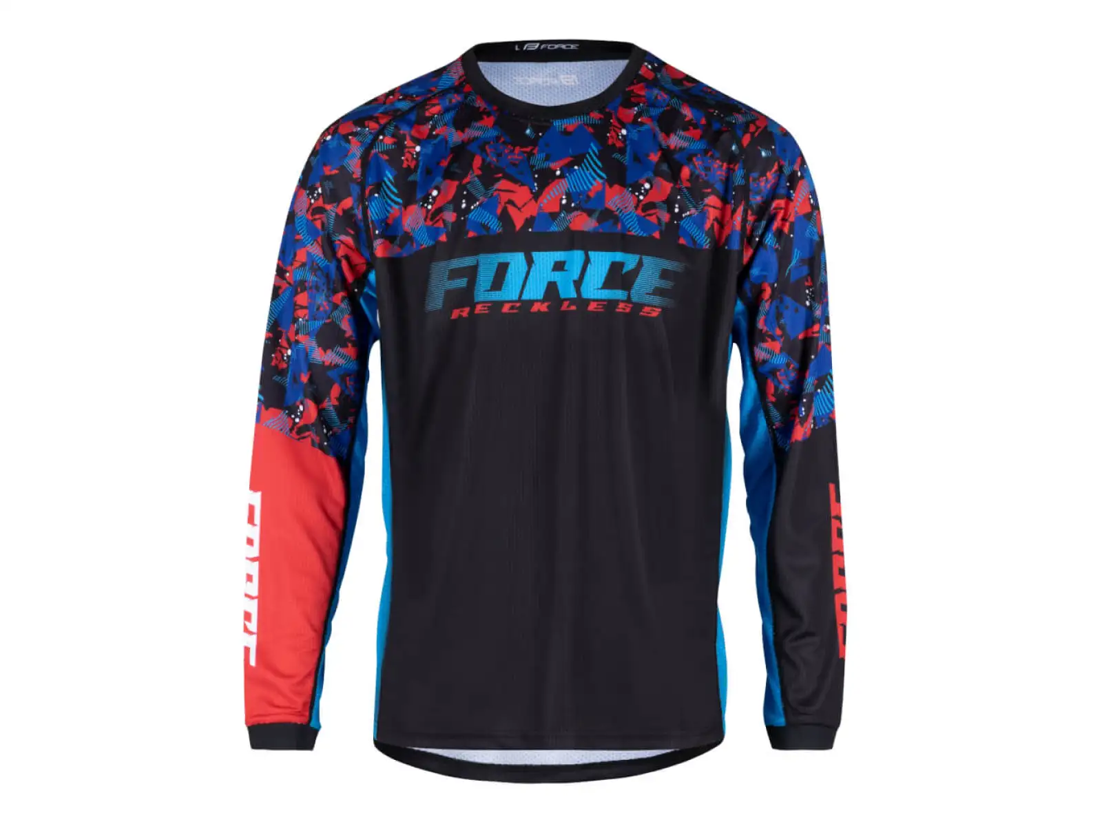 Force Reckless Unisex Langarm-Shirt schwarz/rot/blau