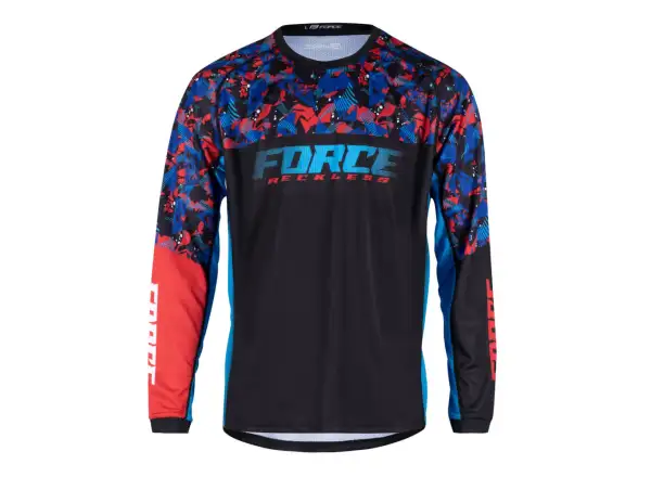 Force Reckless Unisex Langarm-Shirt schwarz/rot/blau