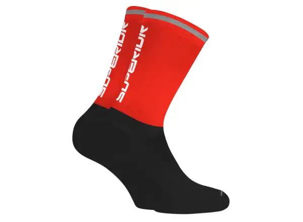 Superior lange Fahrradsocken rot