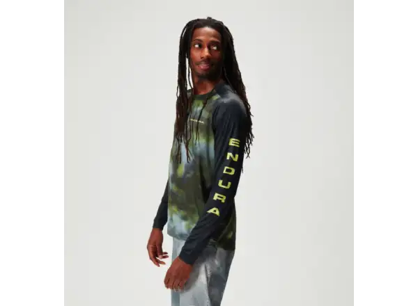 Endura Pixel Cloud Herren Langarmtrikot Schwarz