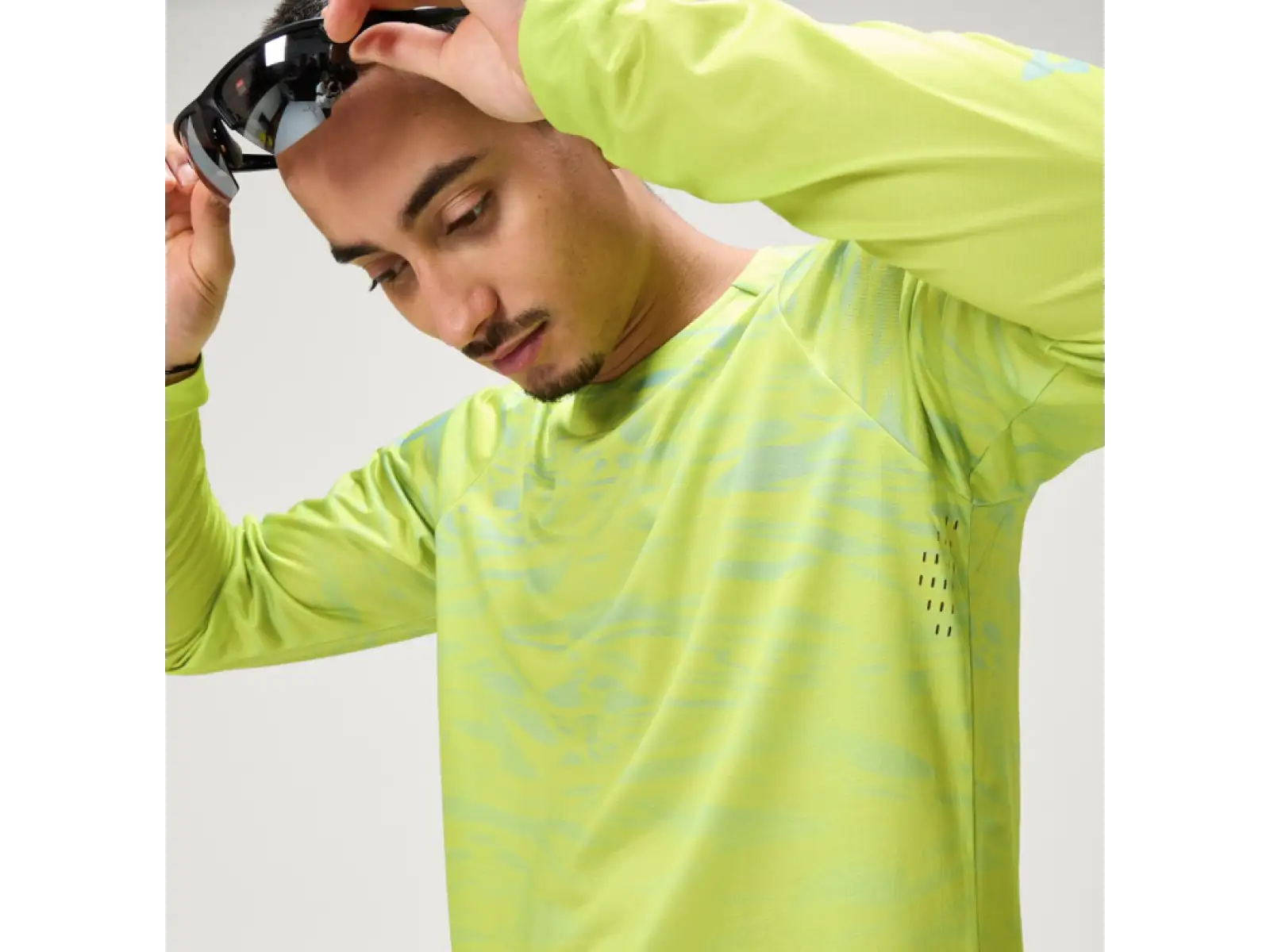 Endura LTD Marble Printed Herren Trikot Langarm Lime Green