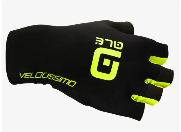 Alé Velocissimo Crono Handschuhe Schwarz/Fluo Gelb