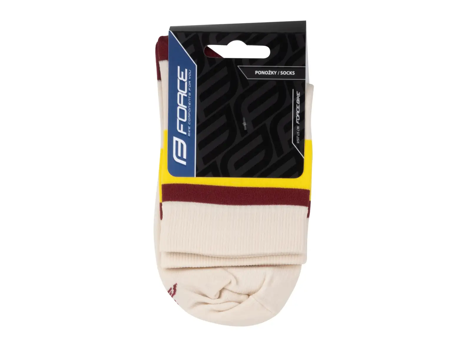 Force Stripe kurze Socken Creme/Yellow