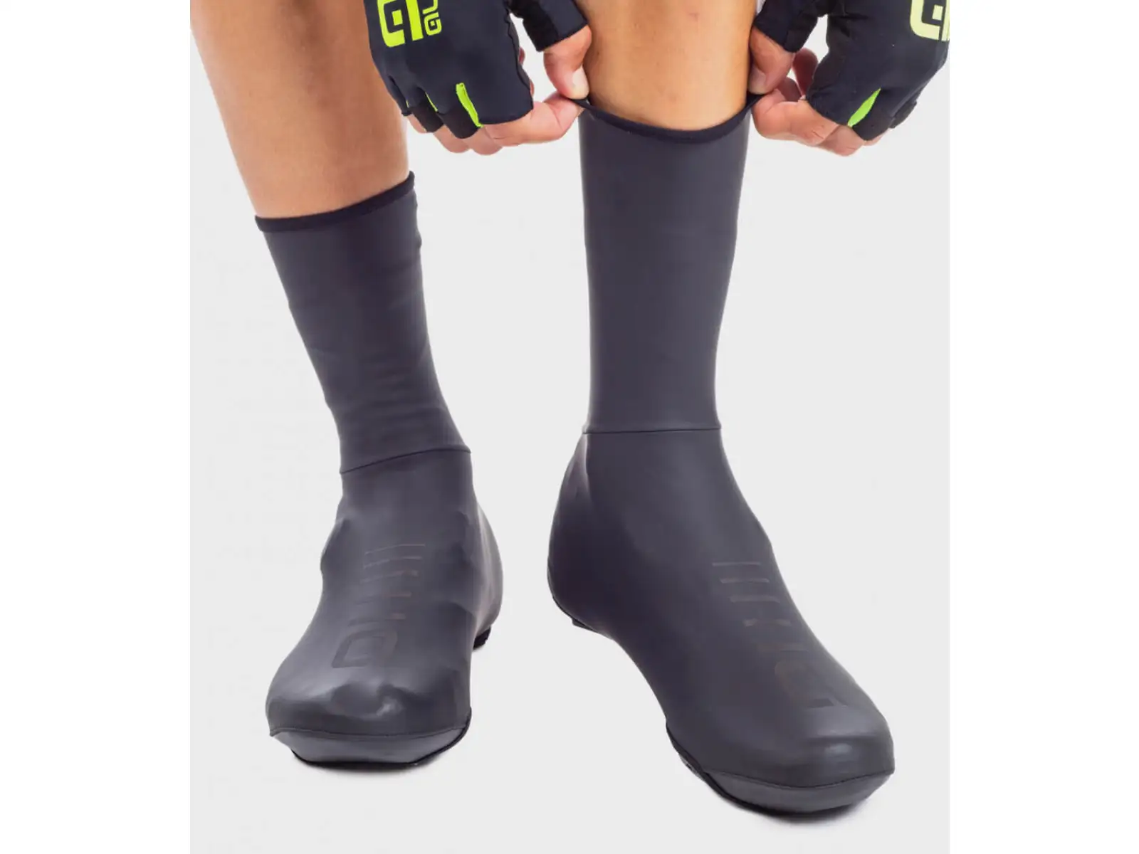 Alé Accessori Rain 2.0 Fahrradüberschuhe Schwarz/Fluo Gelb