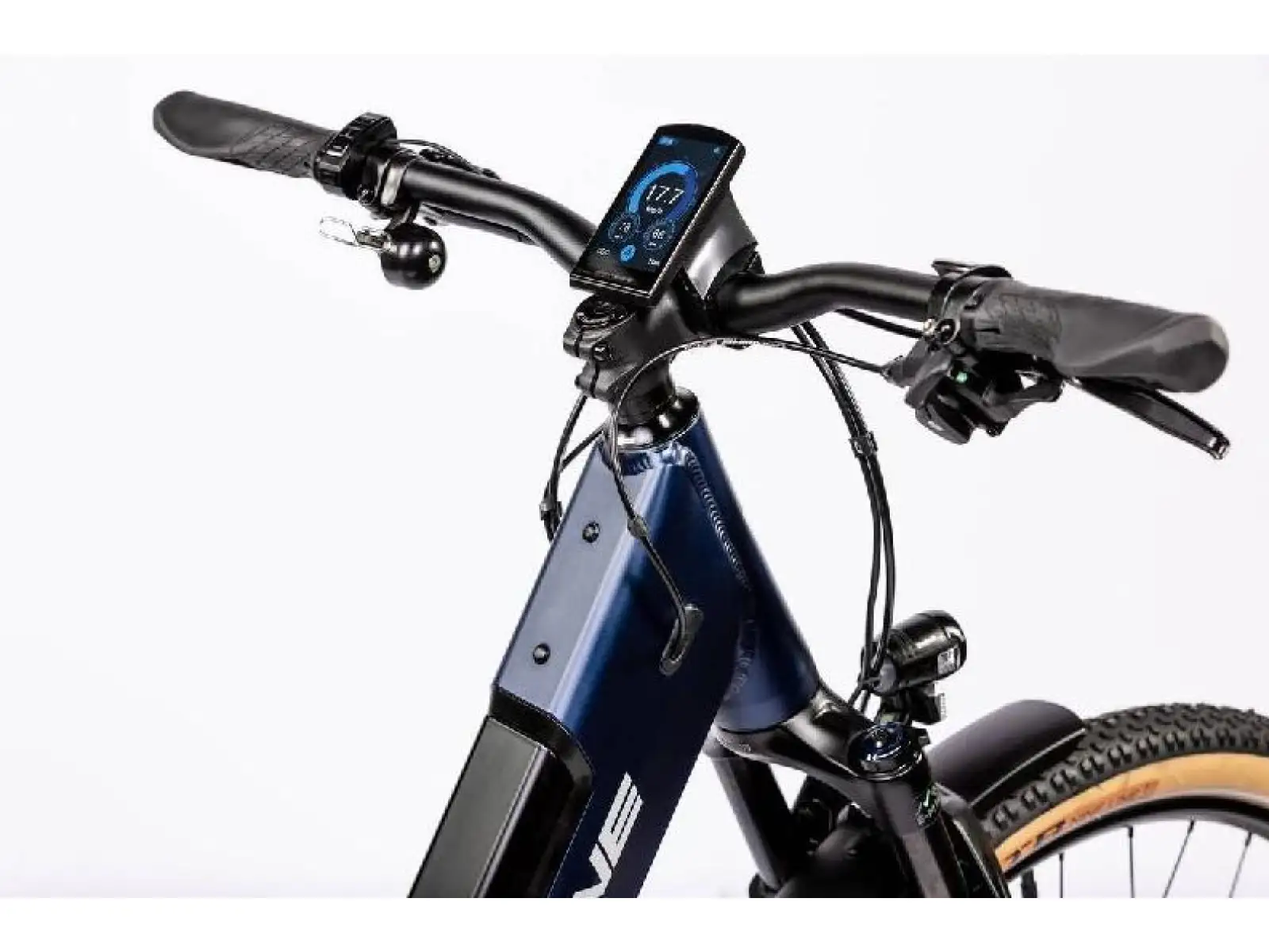 Rock Machine Storm INT e90-29 Damen-Touringrad in mattem Blau/Silber/Rosa Elektrofahrrad