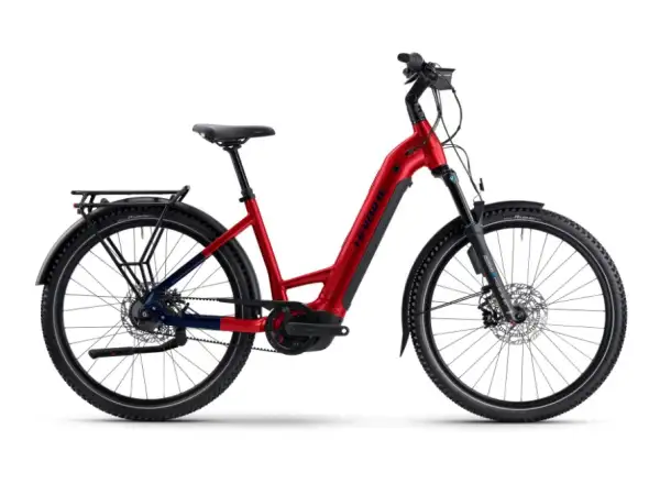 Haibike TREKKING 9 ABS 800Wh Tiefeinsteiger E-Bike dynamite red/blue