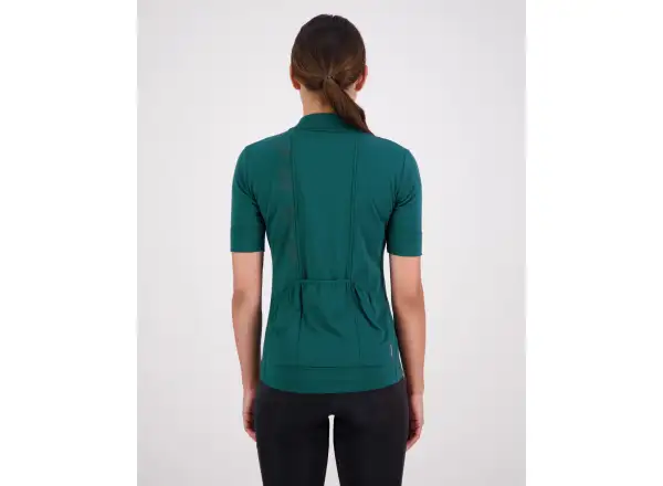 Mons Royale Roam Cargo Merino Shift Damen-T-Shirt mit kurzen Ärmeln Evergreen.