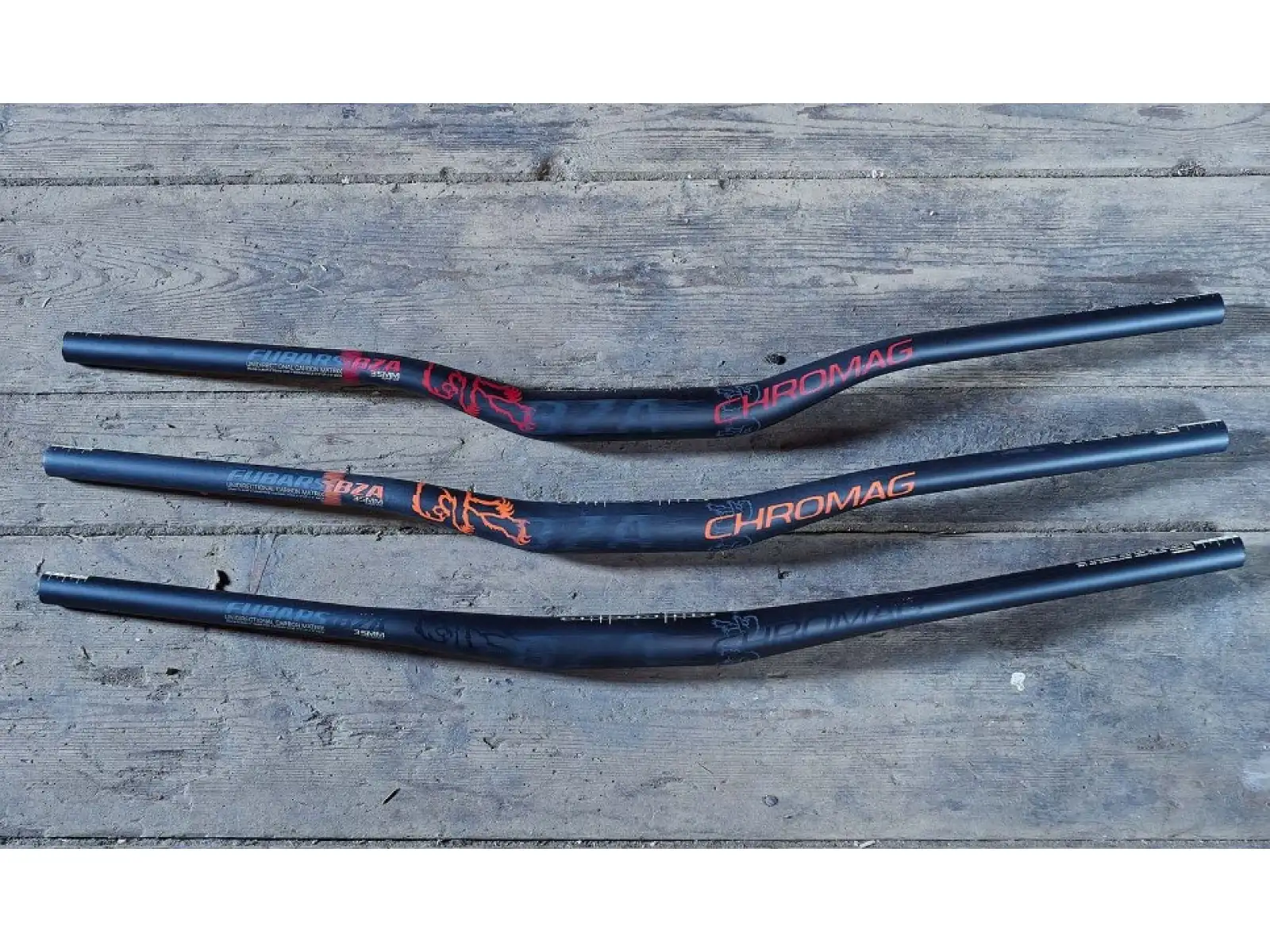 Chromag BZA MTB Lenker Hub 35 mm Rise Schwarz/Orange