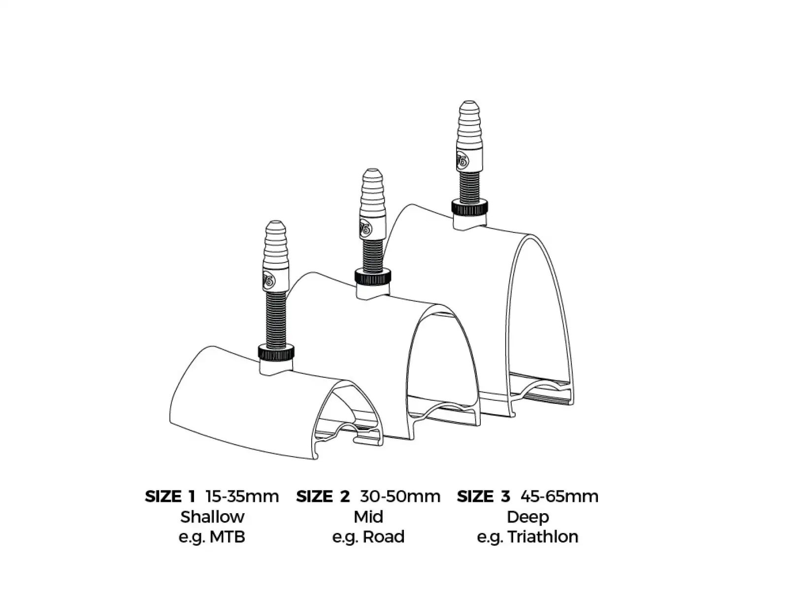 76 Projects High flow Tubeless-Ventil Größe 3