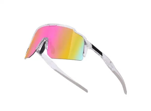 Force Strive Fahrradbrille transparent/rosa verspiegeltes Glas