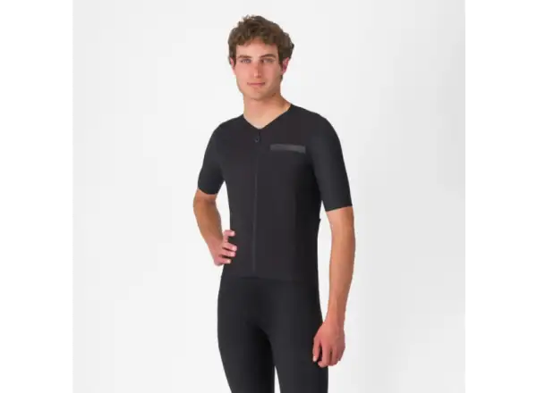 Castelli Premio Evo Herren Trikot Kurzarm Light Black