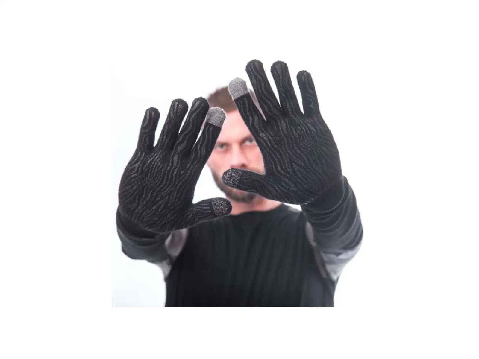 Sensor Merino Handschuhe schwarz
