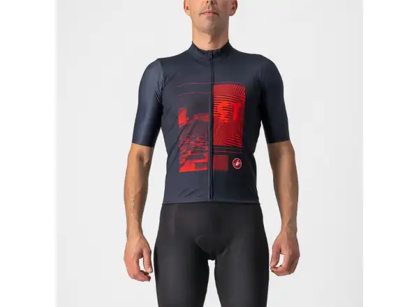 Castelli 13 Screen Herren Kurzarmtrikot savile blau/rot