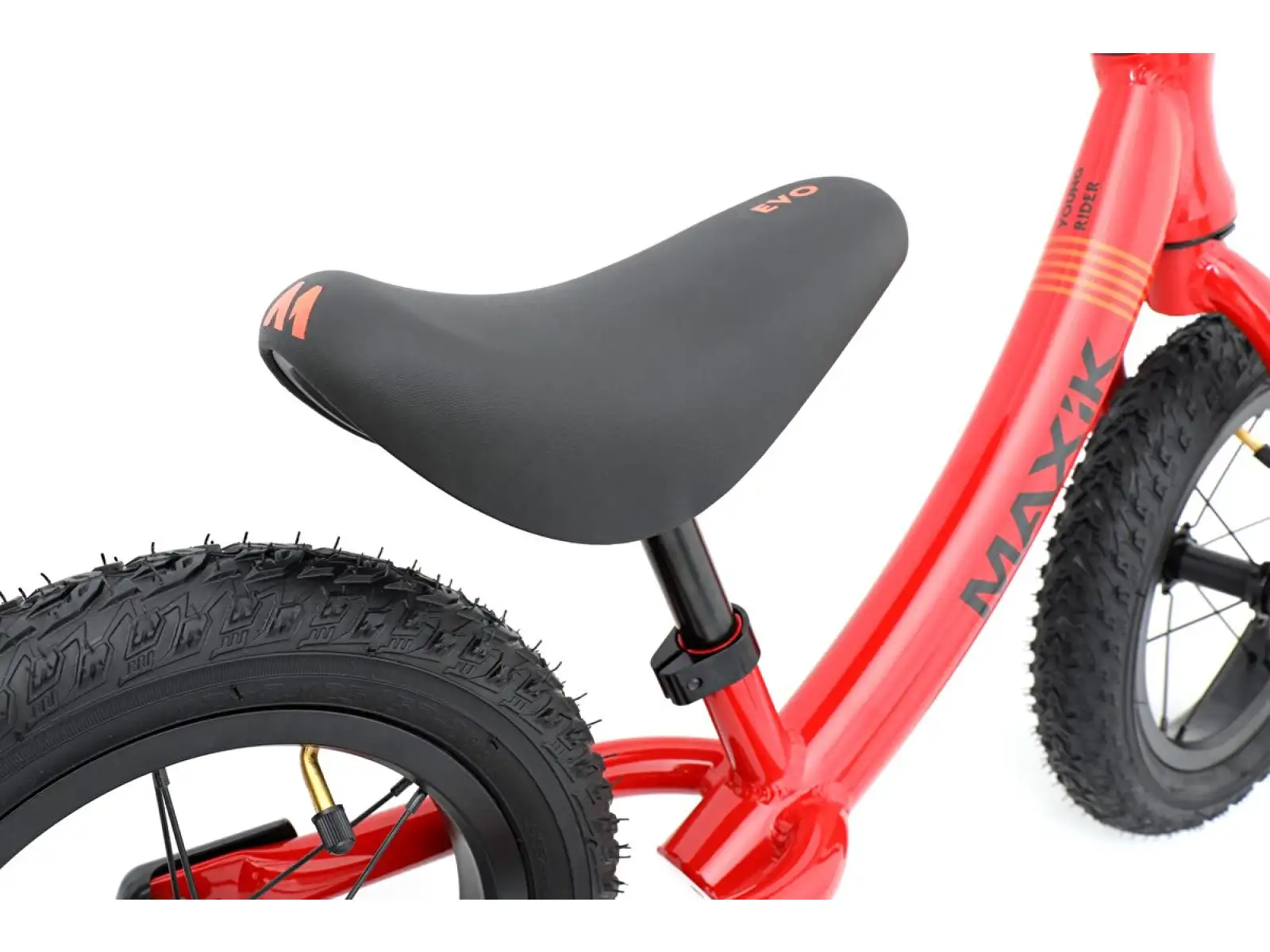 MAXÍK Evo Lite Kinderlaufrad rot/orange + Riemen YAK