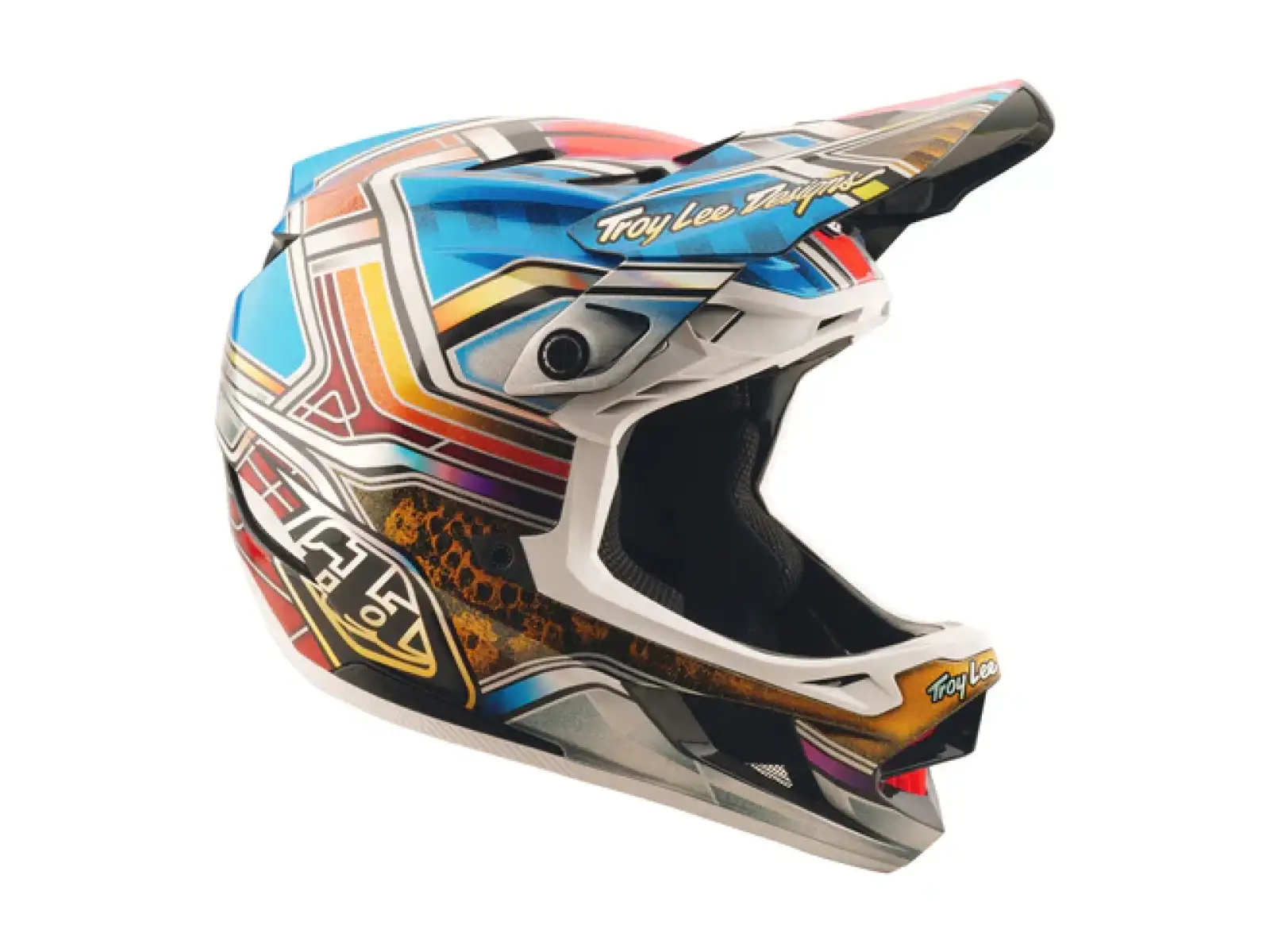 Troy Lee Designs D4 Carbon Helm Lowrider Blue