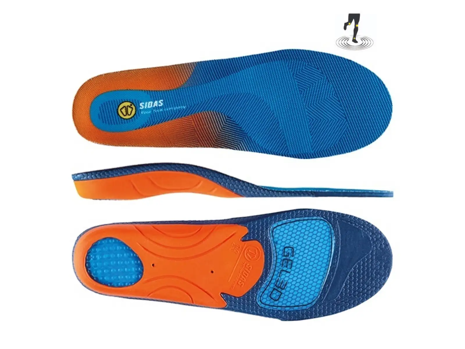 Sidas Dämpfungsgel 3D Einlegesohlen für Schuhe 1 Paar