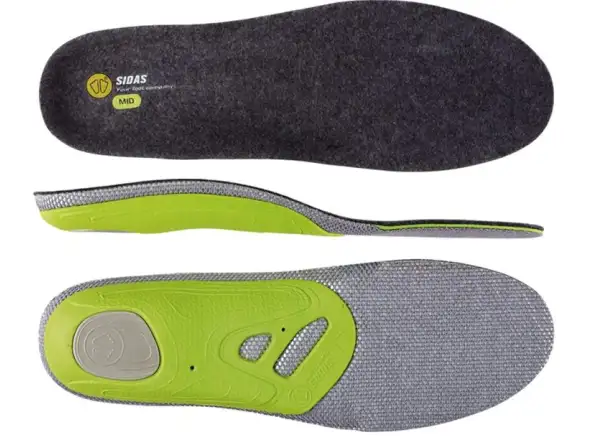 Sidas 3feet Merino Mid Arch Einlegesohlen für Schuhe mittlerem Fußgewölbe 1 Paar