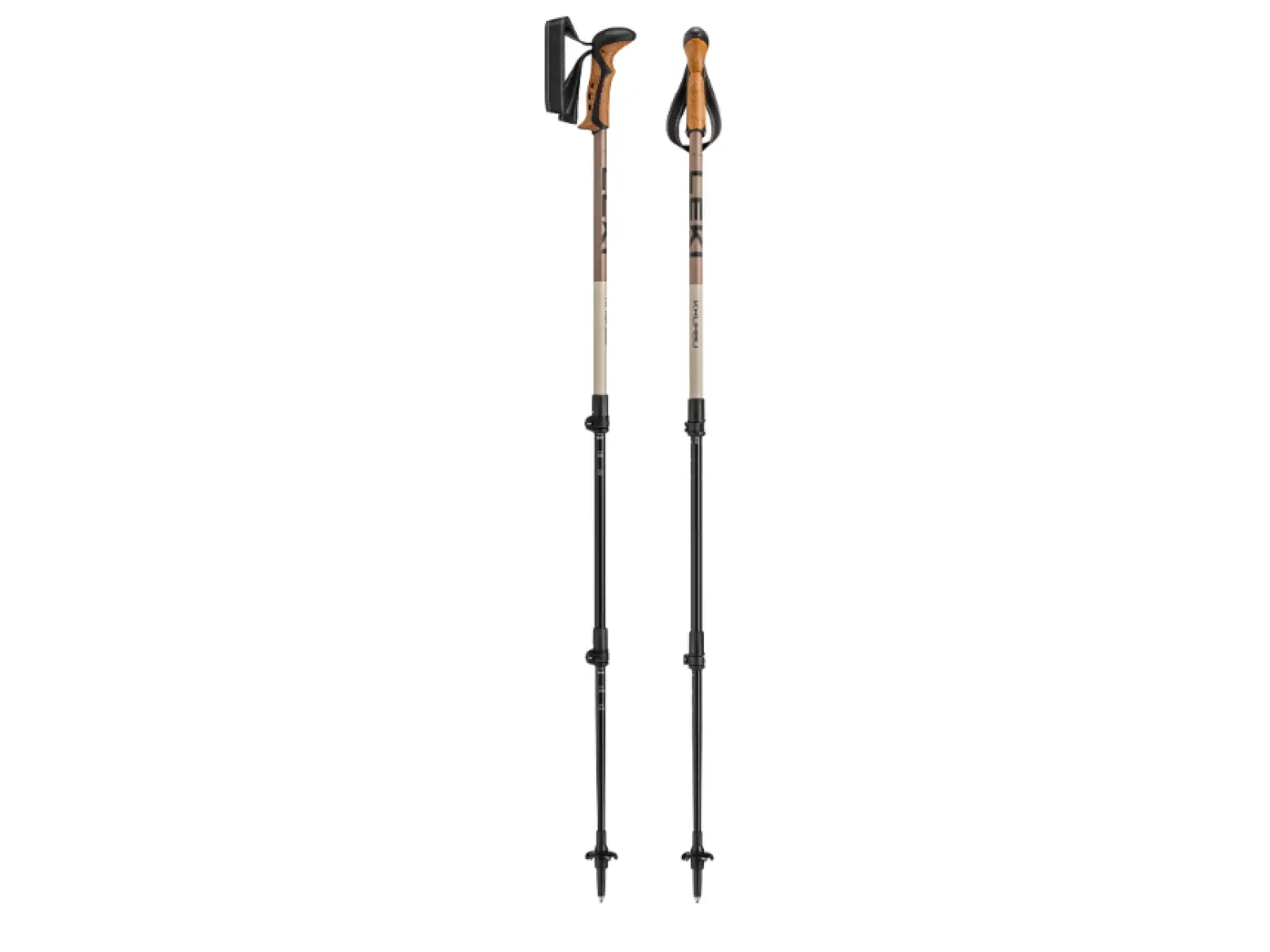 Leki Khumbu Trekkingstöcke black-pale clay light-pale clay dark