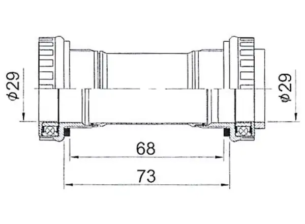 MAX1 Evo BSA 68/73mm Innenlager für Sram Dub Kurbeln.