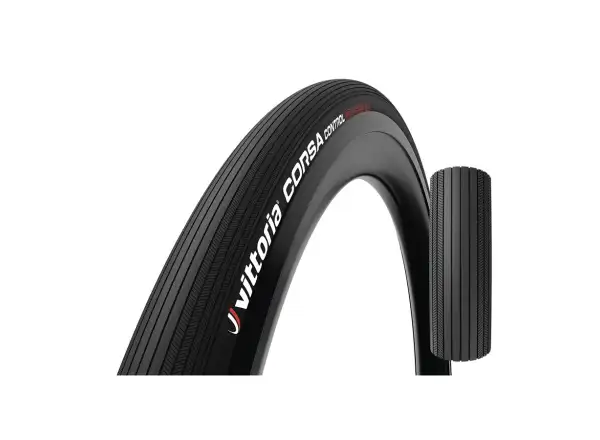 Vittoria Corsa Control G2.0 25-622 Rennreifen Kevlar in Vollschwarz.
