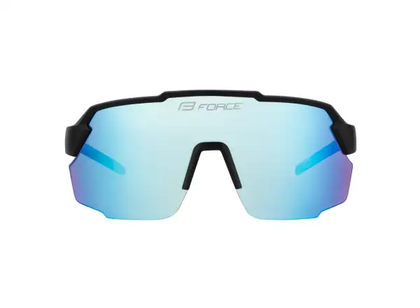 Force Pulse Fahrradbrille schwarz/blaues verspiegeltes Glas