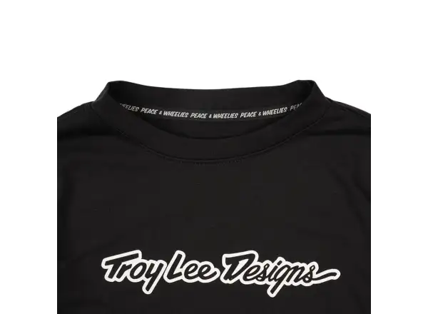 Troy Lee Designs Skyline Ride Tee Kindertrikot Langarm Signature Black