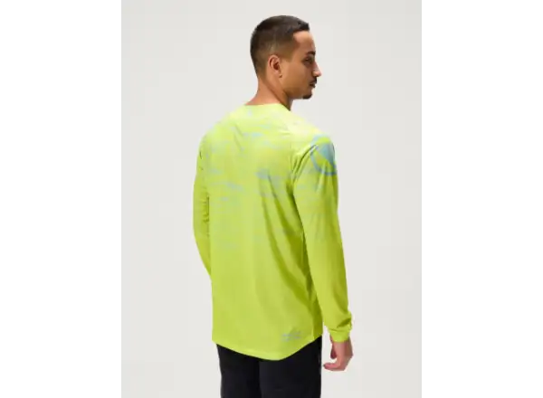 Endura LTD Marble Printed Herren-Trikot langärmlig Lime Green
