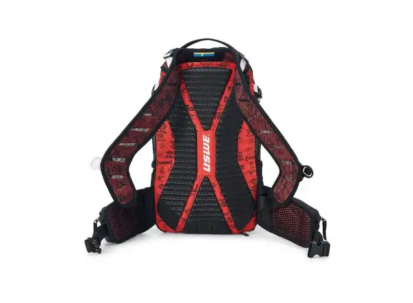 USWE Flow 16 Rucksack mit Rückenprotektor Schwarz/Rot 16l Größe S
