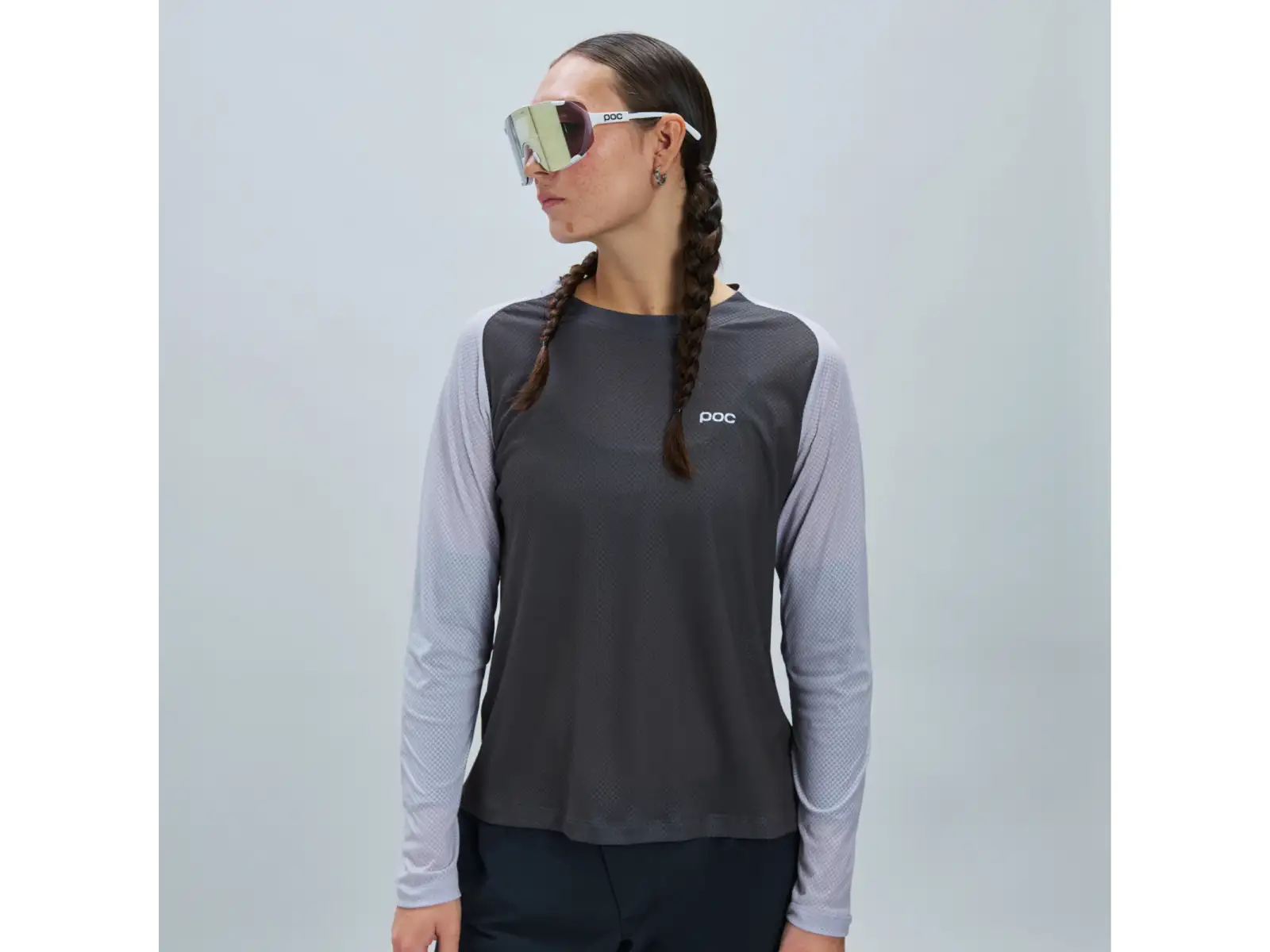 POC Motion Air Damen-Trikot Langarm Granite Grey
