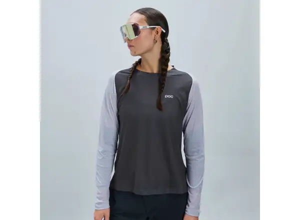 POC Motion Air Damen-Trikot Langarm Granite Grey