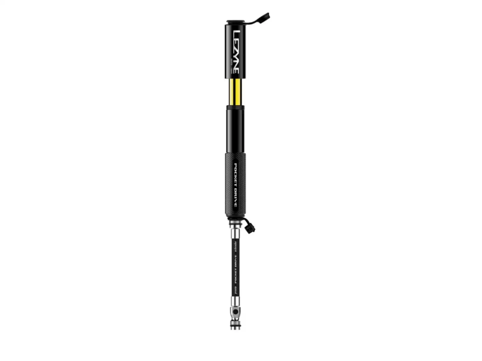 Lezyne Pocket Drive Luftpumpe Schwarz/Hochglanz
