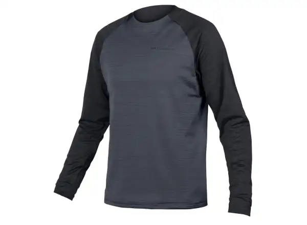 Endura Singletrack Fleece Herren Langarmshirt schwarz