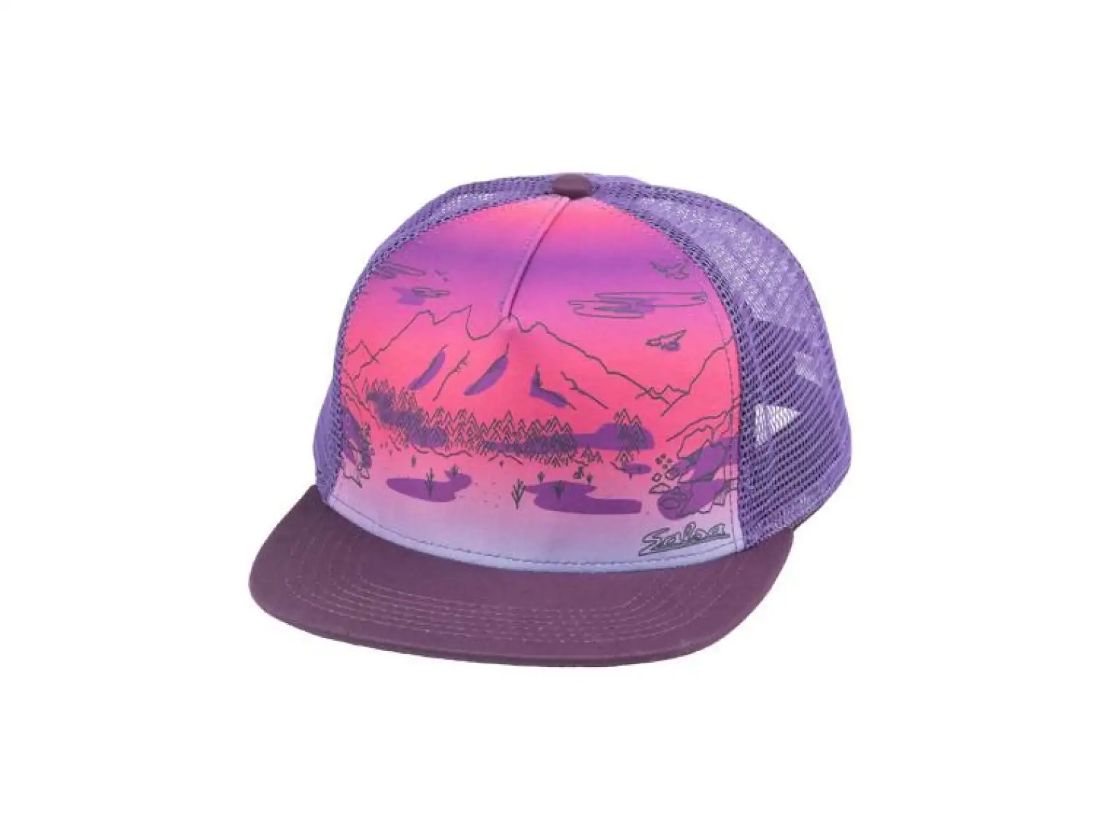 Salsa Landscape Trucker Hat Cap lila.