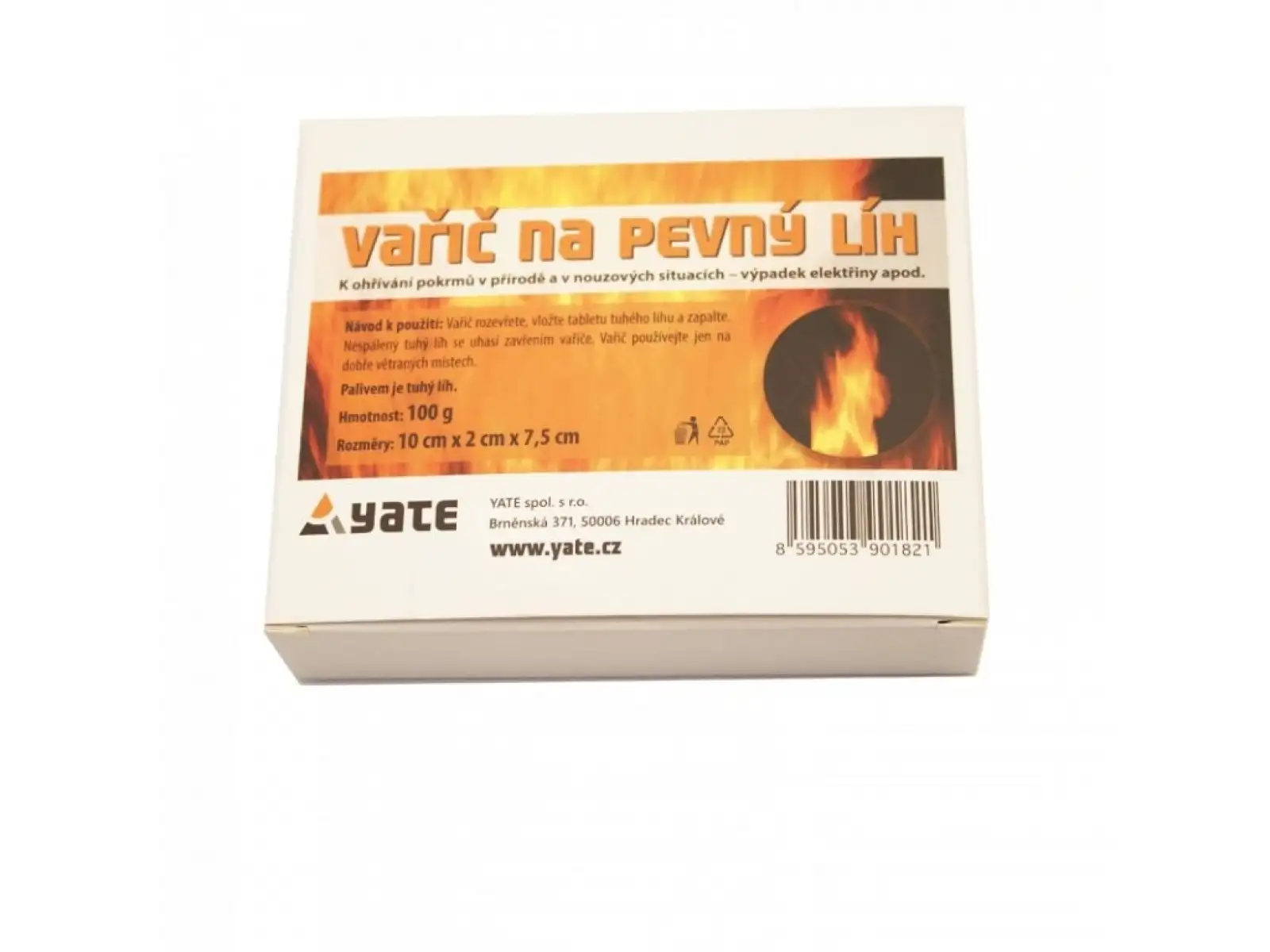 Yate Kocher für festen Spiritus