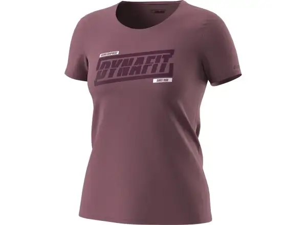 Dynafit Graphic Cotton Damen T-Shirt Kurzarm Dark Rose/Tabloid
