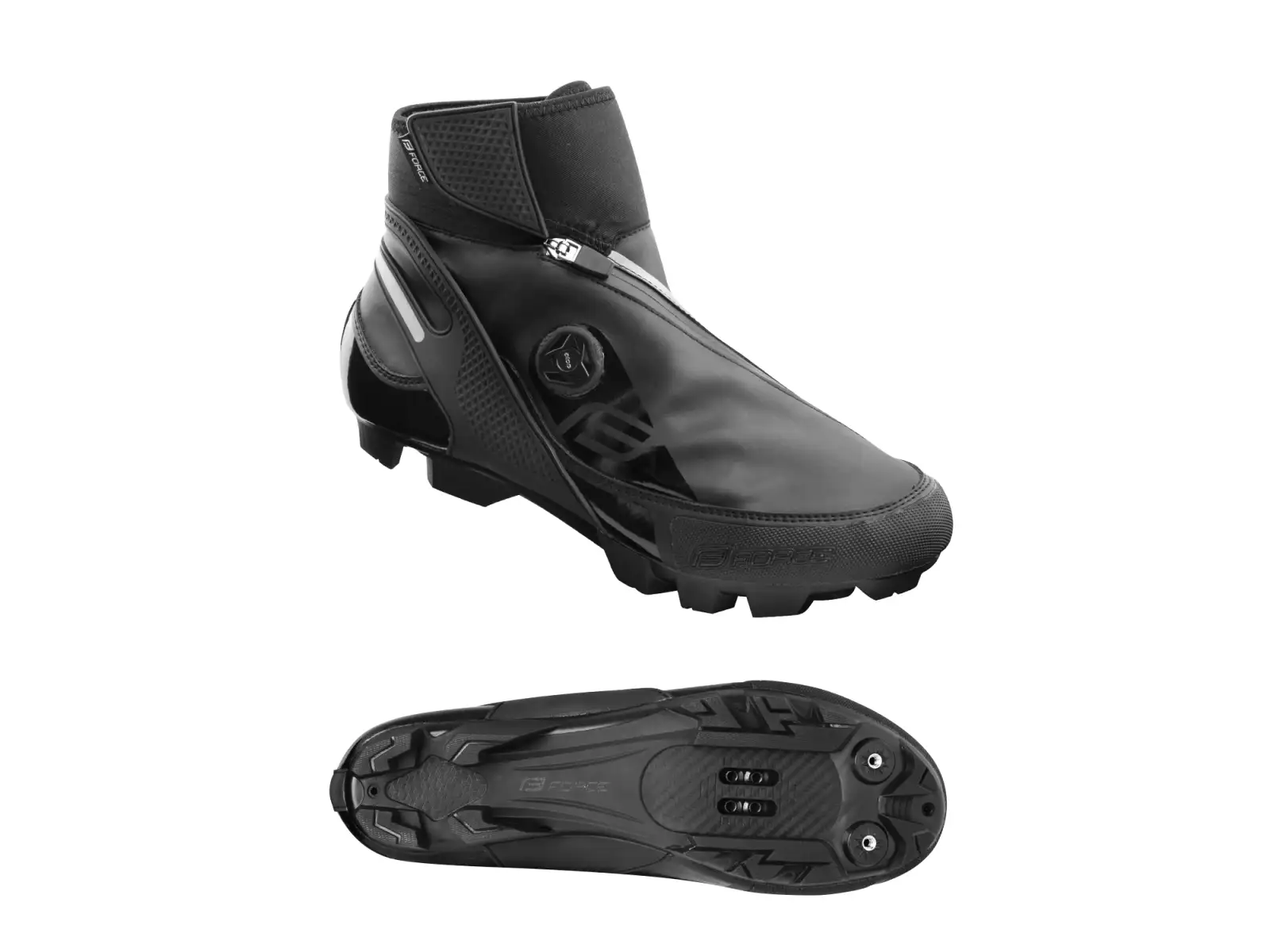 Force Glacier Winter MTB Herren Radschuhe Black