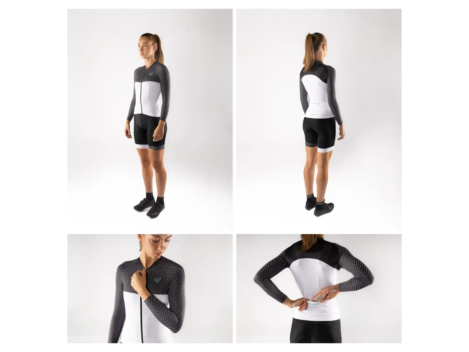 Force Drive Herren Trikot Kragen schwarz