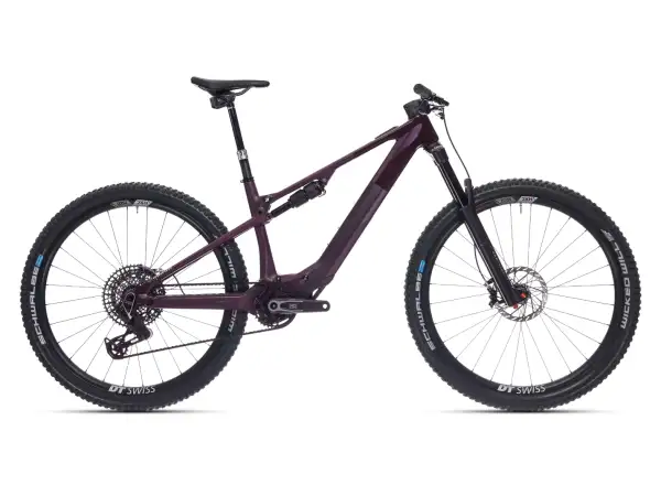 Superior iXF 9.8 Elektro-Mountainbike in mattem Beeren-Carbon