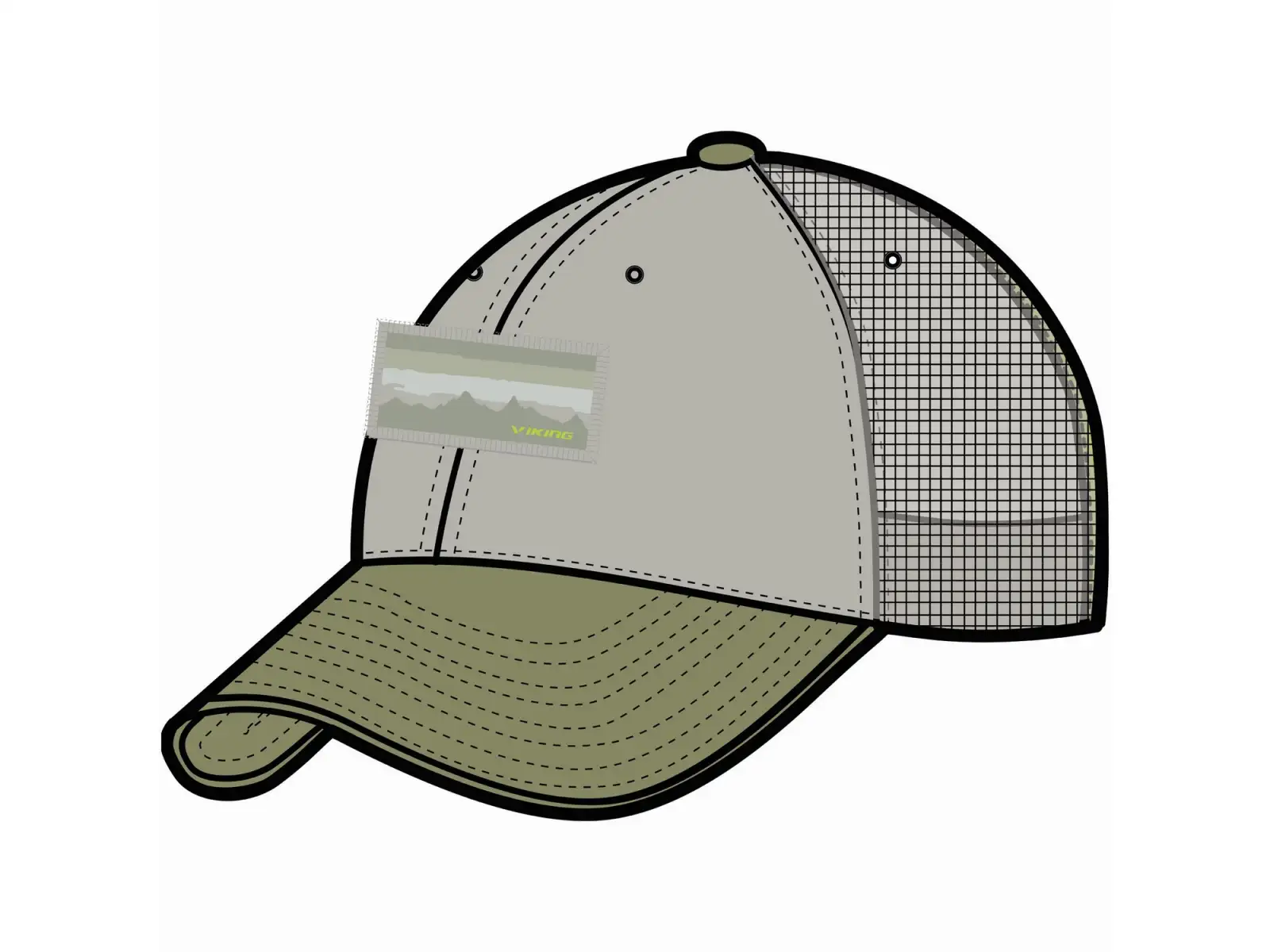 Viking Hat Kappe beige/olive