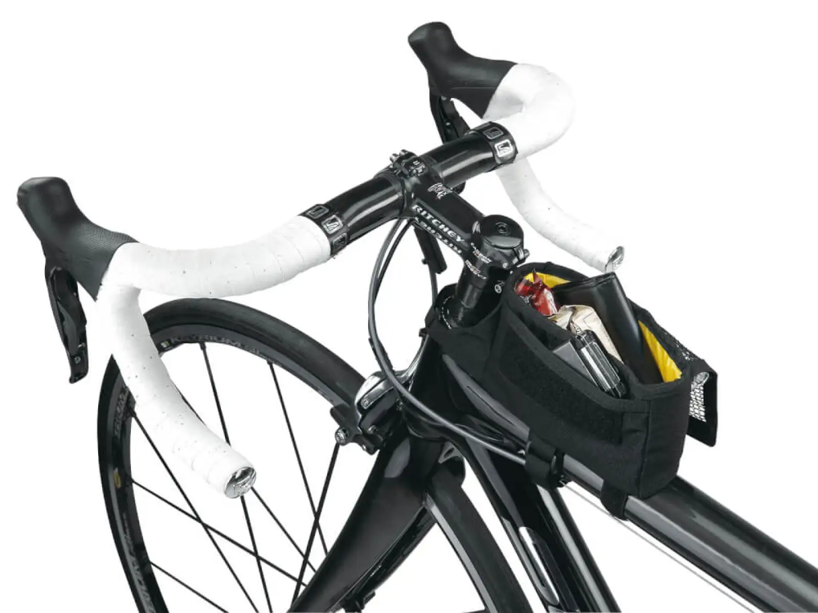 Topeak Tribag Rahmentasche 0,6 l Schwarz, Größe M + Regenabdeckung