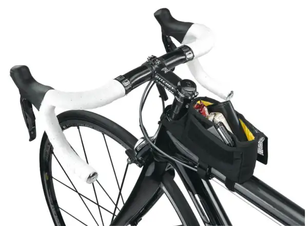 Topeak Tribag Rahmentasche 0,6 l Schwarz, Größe M + Regenabdeckung