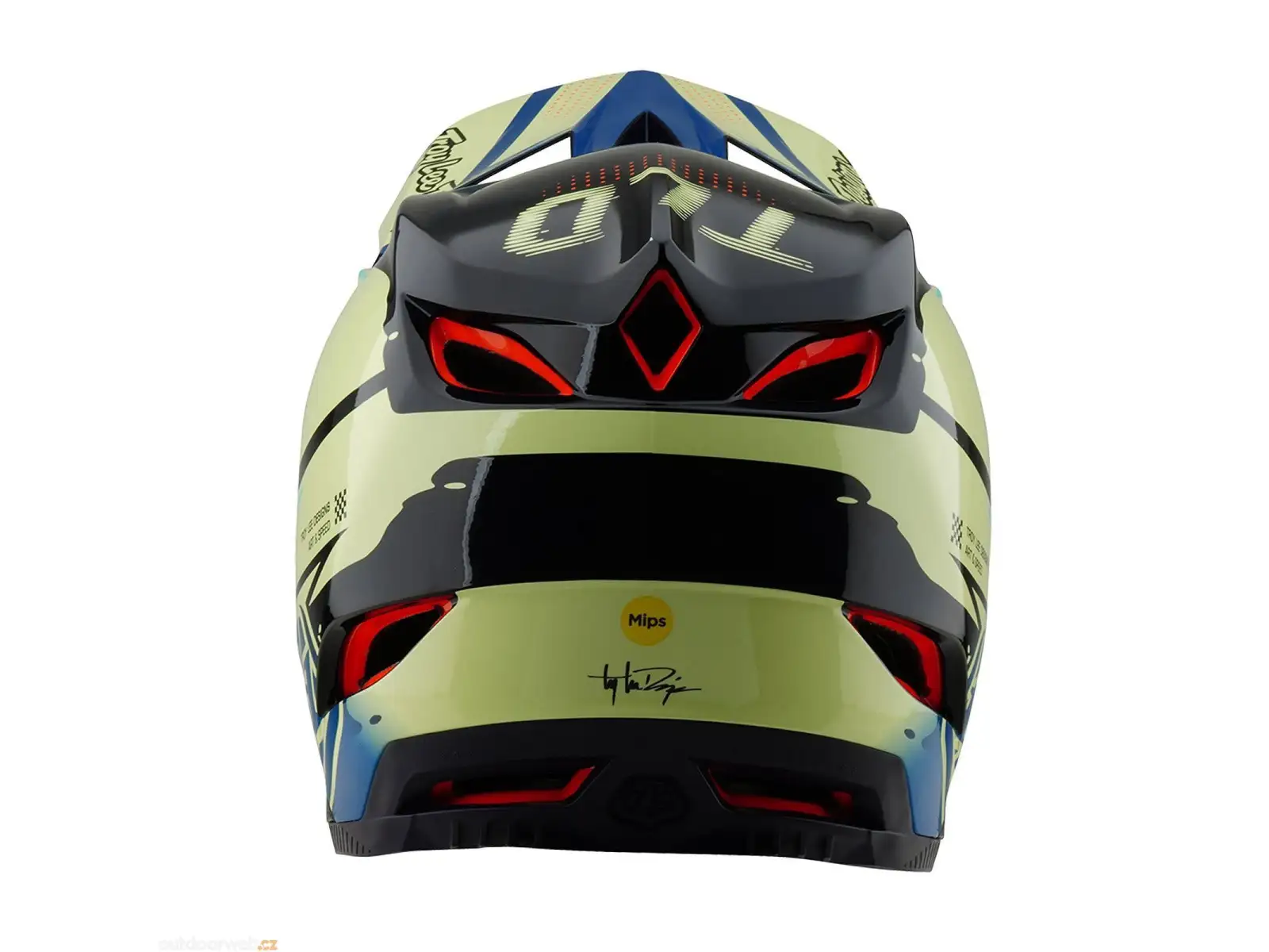Troy Lee Designs D4 Composite Drip Integralhelm Glo Yellow