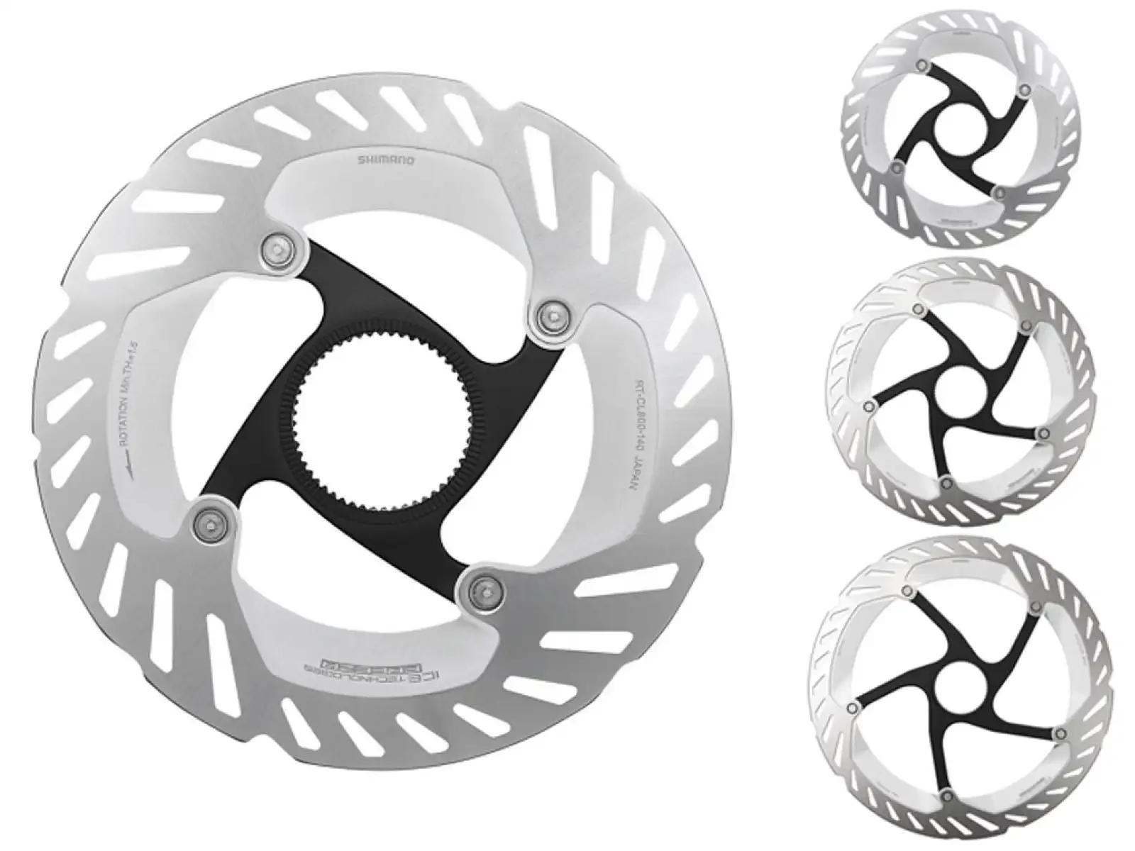 Shimano RT-CL800 Bremsscheibe 203 mm, center lock, Ice Tech, äußerer Lockring